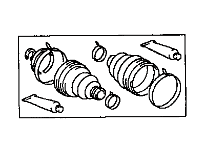 Lexus 04437-48010 Boot Kit, Rear Drive Shaft