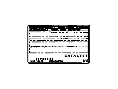 Lexus 11298-20510 Plate, Emission Control Information