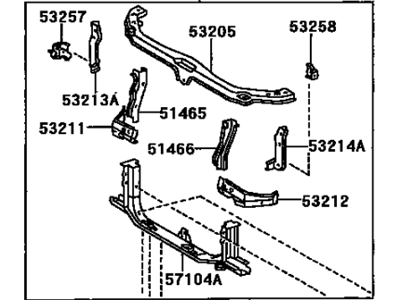 Lexus RX300 Radiator Support - 53201-48010