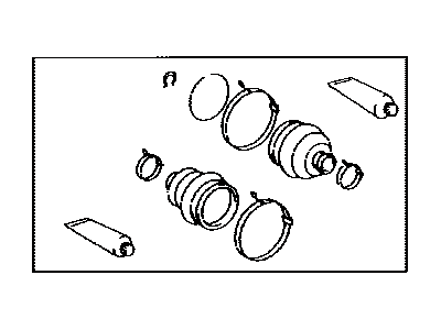 Lexus 04438-48031 Boot Kit, Front Drive Shaft, In & Outboard