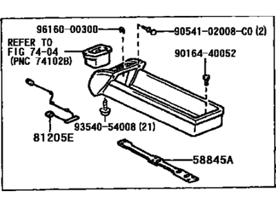 Lexus 58801-48012-E0 Box Sub-Assy, Console, Upper