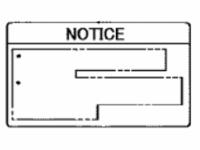 Lexus 74559-47030 Label Fuel INFORMAT