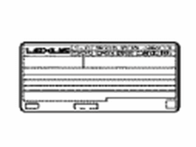 Lexus 11298-F0260 LABEL, EMISSION CONT