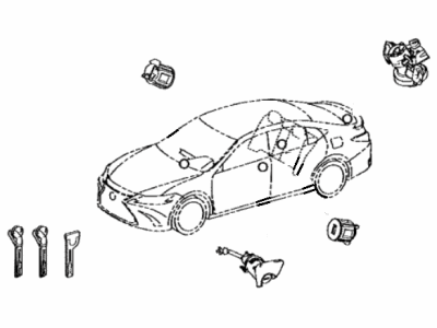 2022 Lexus ES350 Door Lock Cylinder - 69005-06880