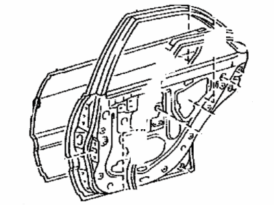 Lexus 67004-53020 Panel Sub-Assy, Rear Door, LH