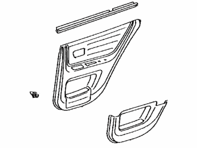 Lexus 67640-53101-A0 Board Sub-Assy, Rear Door Trim, LH