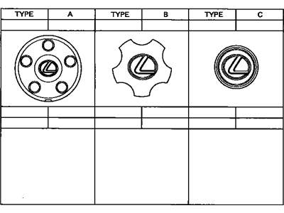 Lexus 42603-53080 Ornament Sub-Assy, Wheel Hub