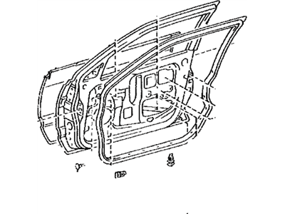 Lexus 67861-53010 Weatherstrip, Front Door, RH