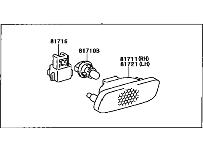 Lexus 81730-30110 Lamp Assembly, Side Mark