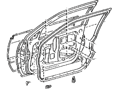 Lexus 67862-53010 Weatherstrip, Front Door, LH