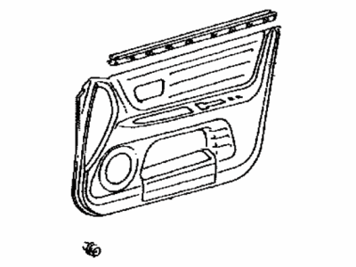Lexus 67620-53100-C0 Board Sub-Assy, Front Door Trim, LH