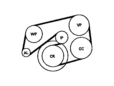 Lexus 90916-02412 Fan & Alternator V Belt