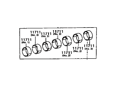 Lexus 11704-46030 Bearing Set, Crankshaft