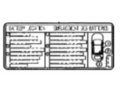 Lexus G9275-48120 Label, Battery CAUTI