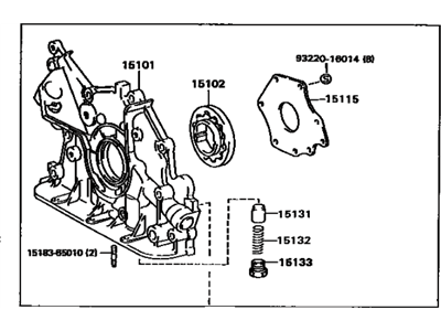 1993 Lexus ES300 Oil Pump - 15100-20020