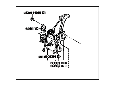 1994 Lexus ES300 Window Regulator - 69810-32120