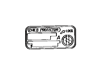 Lexus 69349-32010 Plate, Child Proof Or Child Protector Lock Caution
