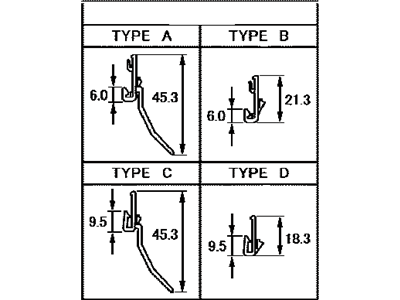 Lexus 68211-32050 Clip, Door Belt Moulding