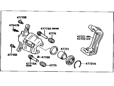 Lexus 47750-33080 Driver Disc Brake Cylinder Assembly