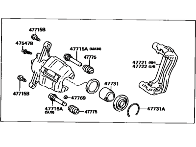 1994 Lexus ES300 Brake Caliper - 47750-33080