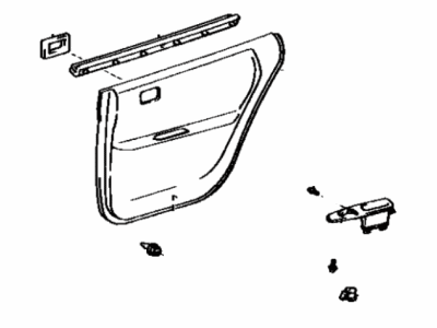 Lexus 67630-33230-E1 Board Sub-Assy, Rear Door Trim, RH