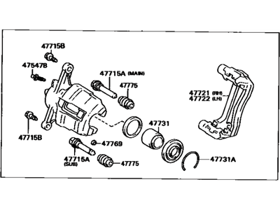 Lexus 47730-33080 Front Passenger Disc Brake Cylinder Assembly