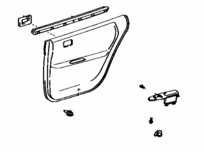 Lexus 67640-33270-K0 Board Sub-Assy, Rear Door Trim, LH