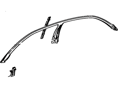 Lexus 62382-33011 Weatherstrip, Roof Side Rail, LH