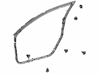 Lexus 67861-76010 WEATHERSTRIP, Front Door