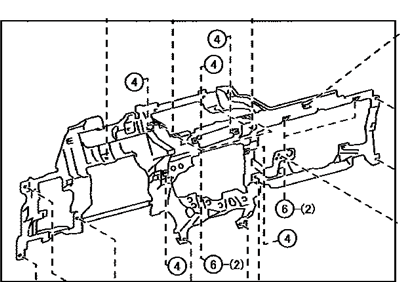 Lexus 55303-33140-A0 Panel Sub-Assy, Instrument, Lower