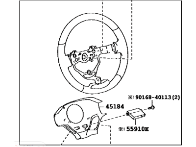 Lexus 45100-76100-C3 Steering Wheel Assembly