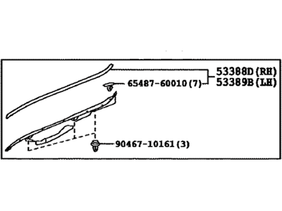 Lexus 53808-76010 Seal Sub-Assembly, FENDE