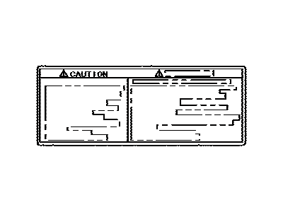 Lexus 42668-28090 Label, Compact Spare