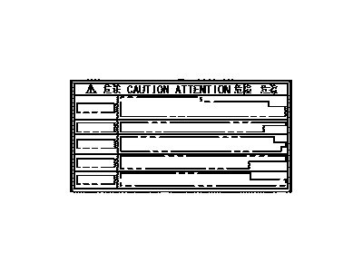 Lexus 16793-28040 Label, Cooling Fan Caution