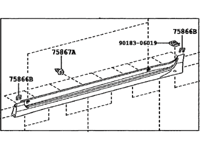 Lexus 75860-76010-B1 MOULDING Assembly, Body