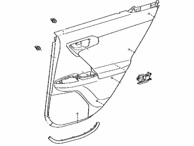 Lexus 67640-76160-C8 Panel Assembly, Rear Door