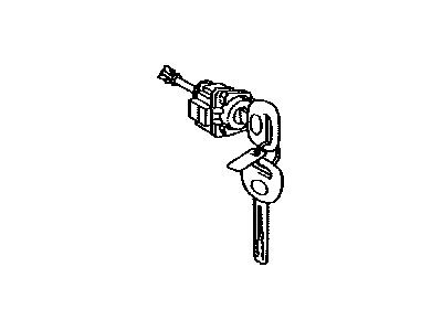 Lexus 69052-33240 Door Lock Cylinder & Key Set, Left