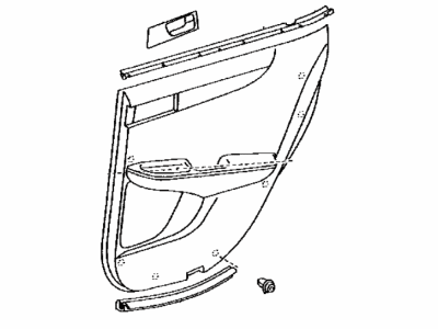 Lexus 67640-33670-A0 Board Sub-Assy, Rear Door Trim, LH