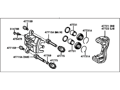 Lexus ES330 Brake Caliper - 47730-33220