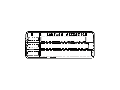 Lexus 16793-28010 Label, Caution