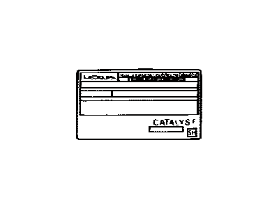 Lexus 11298-20730 Label, Emission Control Information