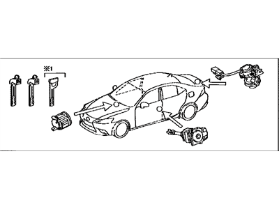 Lexus ES250 Door Lock Cylinder - 69005-32572-12