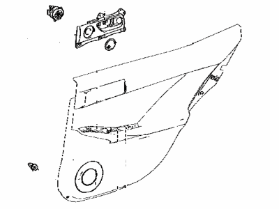 Lexus 67640-53680-D6 PANEL ASSY, RR DOOR