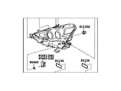 Lexus IS350 Headlight - 81185-53810