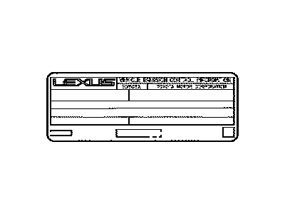 Lexus 11298-31M40 Label, Emission Cont