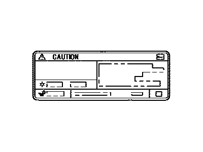 Lexus 88723-24050 Label, Cooler SERVIC