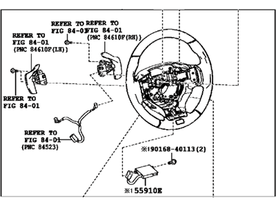 Lexus 45100-53460-23 Steering Wheel Assembly