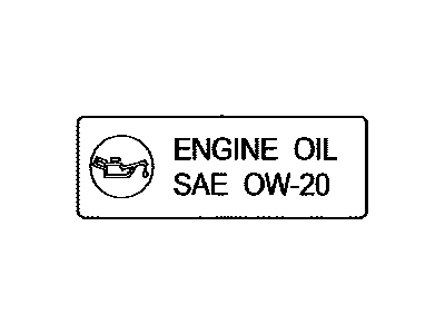 Lexus 15369-38010 Label, Engine Oil Information