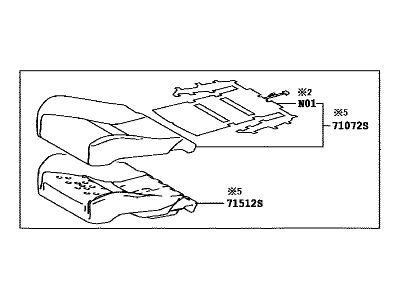 Lexus IS300 Seat Cushion - 71102-53520-D3