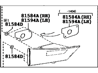 Lexus IS200t Back Up Light - 81581-53141